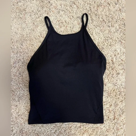Lululemon light weight high neck yoga tank top black size 4 - Picture 3 of 7